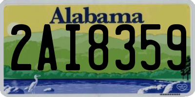 AL license plate 2AI8359