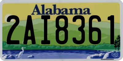 AL license plate 2AI8361