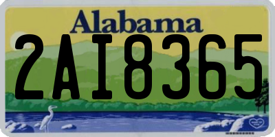 AL license plate 2AI8365