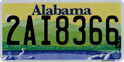 AL license plate 2AI8366