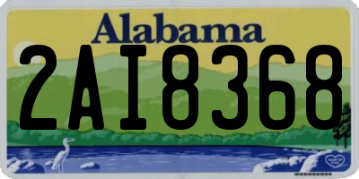 AL license plate 2AI8368