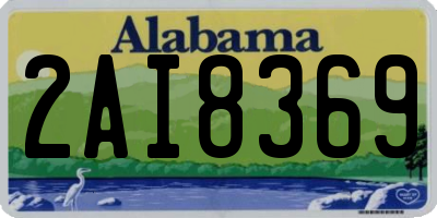 AL license plate 2AI8369