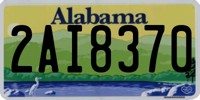 AL license plate 2AI8370