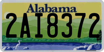 AL license plate 2AI8372