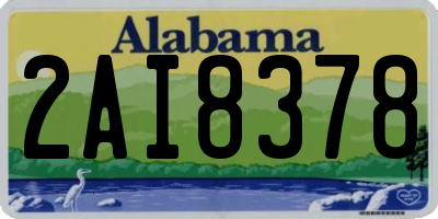 AL license plate 2AI8378