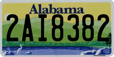 AL license plate 2AI8382