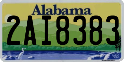 AL license plate 2AI8383