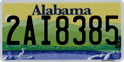 AL license plate 2AI8385