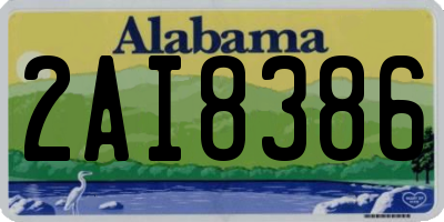 AL license plate 2AI8386