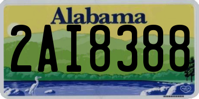 AL license plate 2AI8388