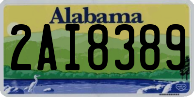 AL license plate 2AI8389