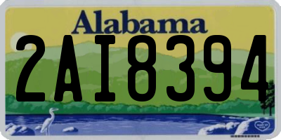 AL license plate 2AI8394