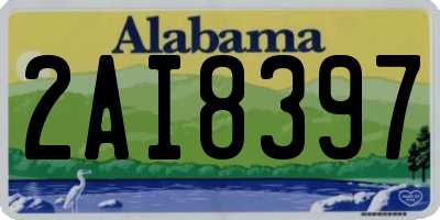 AL license plate 2AI8397