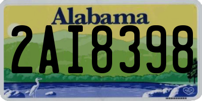 AL license plate 2AI8398