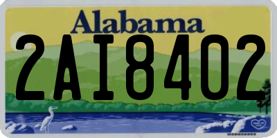 AL license plate 2AI8402