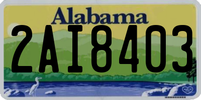 AL license plate 2AI8403