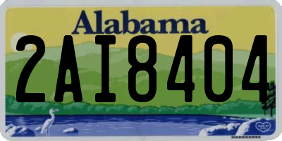 AL license plate 2AI8404