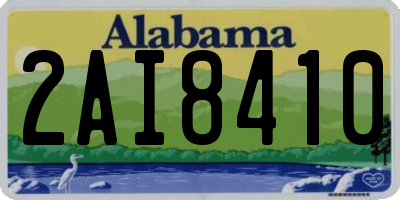 AL license plate 2AI8410