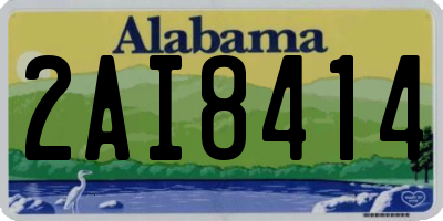 AL license plate 2AI8414