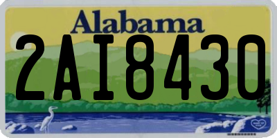 AL license plate 2AI8430