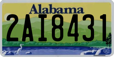 AL license plate 2AI8431