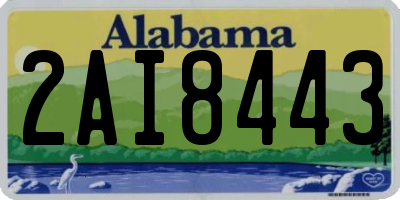 AL license plate 2AI8443