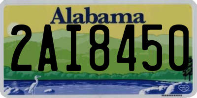 AL license plate 2AI8450