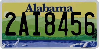 AL license plate 2AI8456