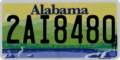 AL license plate 2AI8480