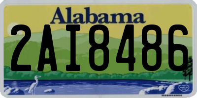 AL license plate 2AI8486