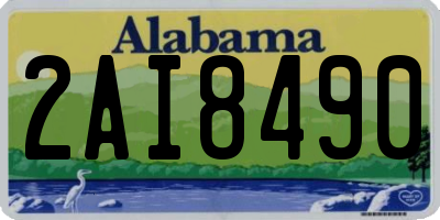 AL license plate 2AI8490