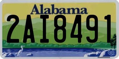 AL license plate 2AI8491