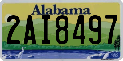 AL license plate 2AI8497