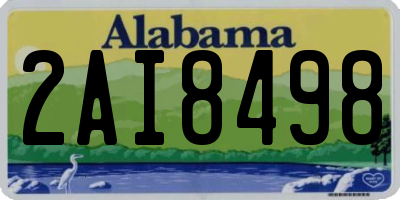 AL license plate 2AI8498