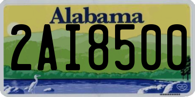 AL license plate 2AI8500