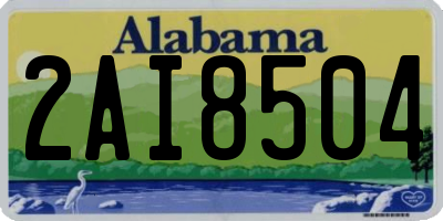 AL license plate 2AI8504