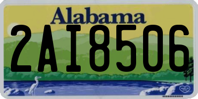 AL license plate 2AI8506