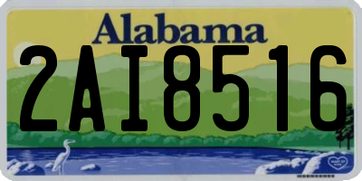 AL license plate 2AI8516