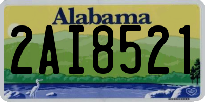 AL license plate 2AI8521