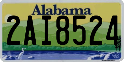 AL license plate 2AI8524