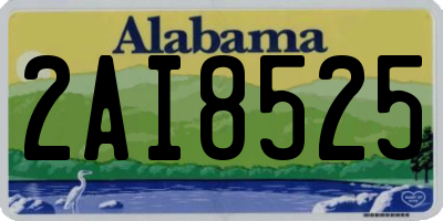 AL license plate 2AI8525