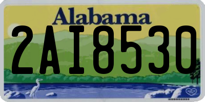 AL license plate 2AI8530