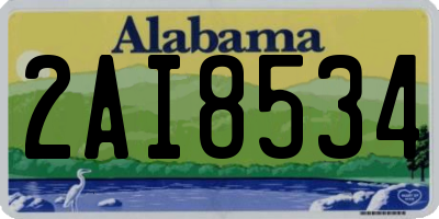 AL license plate 2AI8534