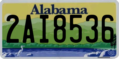AL license plate 2AI8536