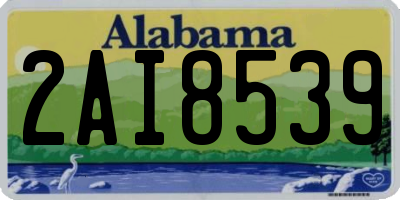 AL license plate 2AI8539