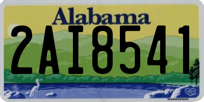 AL license plate 2AI8541