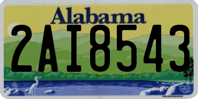 AL license plate 2AI8543