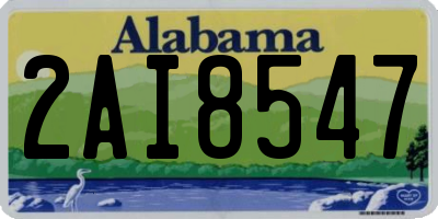 AL license plate 2AI8547