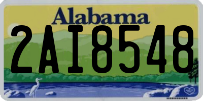 AL license plate 2AI8548