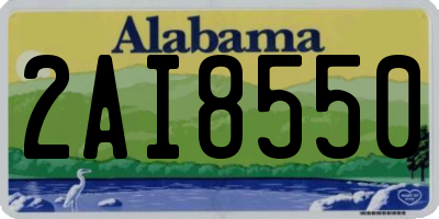 AL license plate 2AI8550